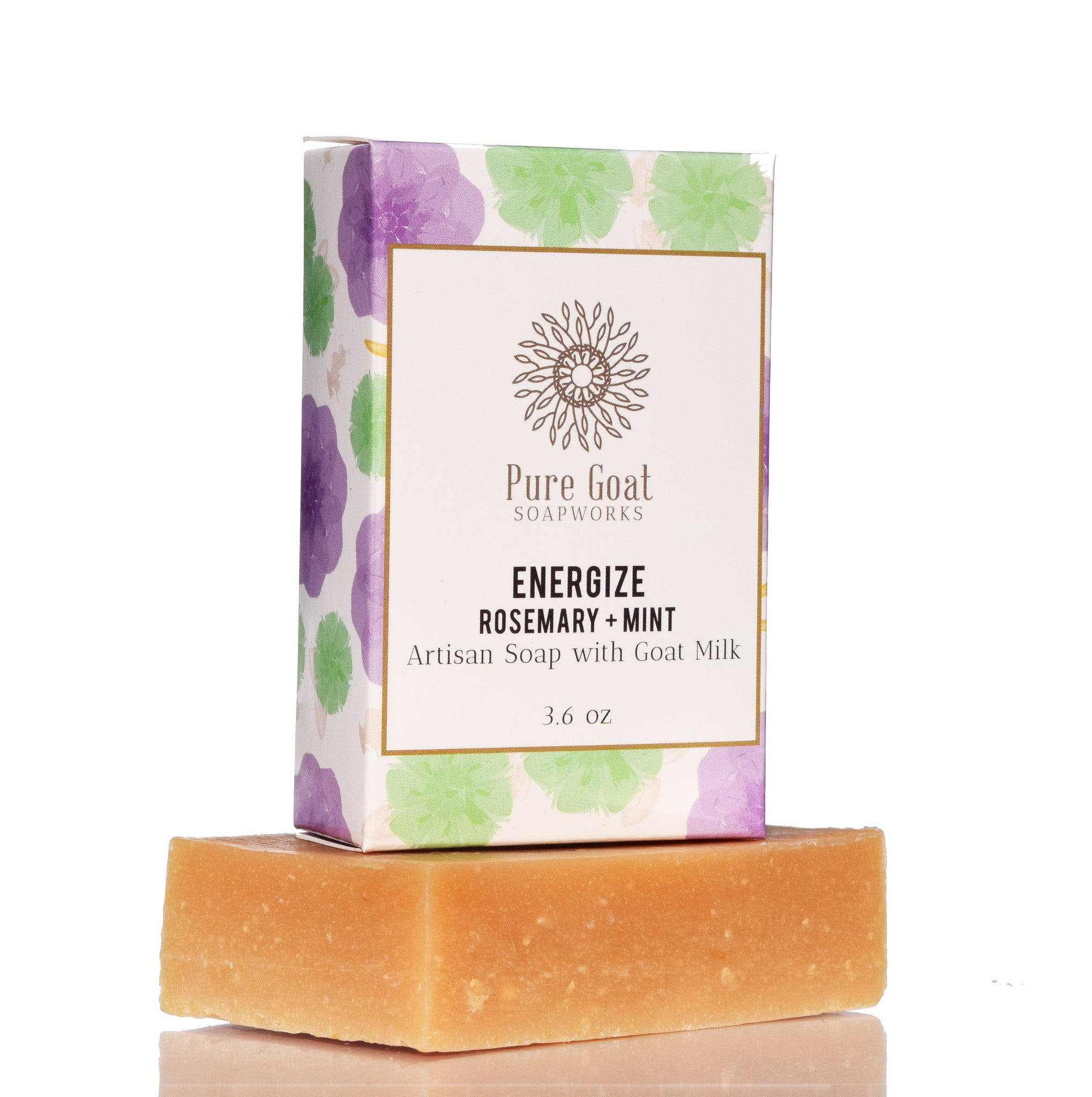 Energize Rosemary + Mint Goat Milk Soap - Pure Goat Soapworks