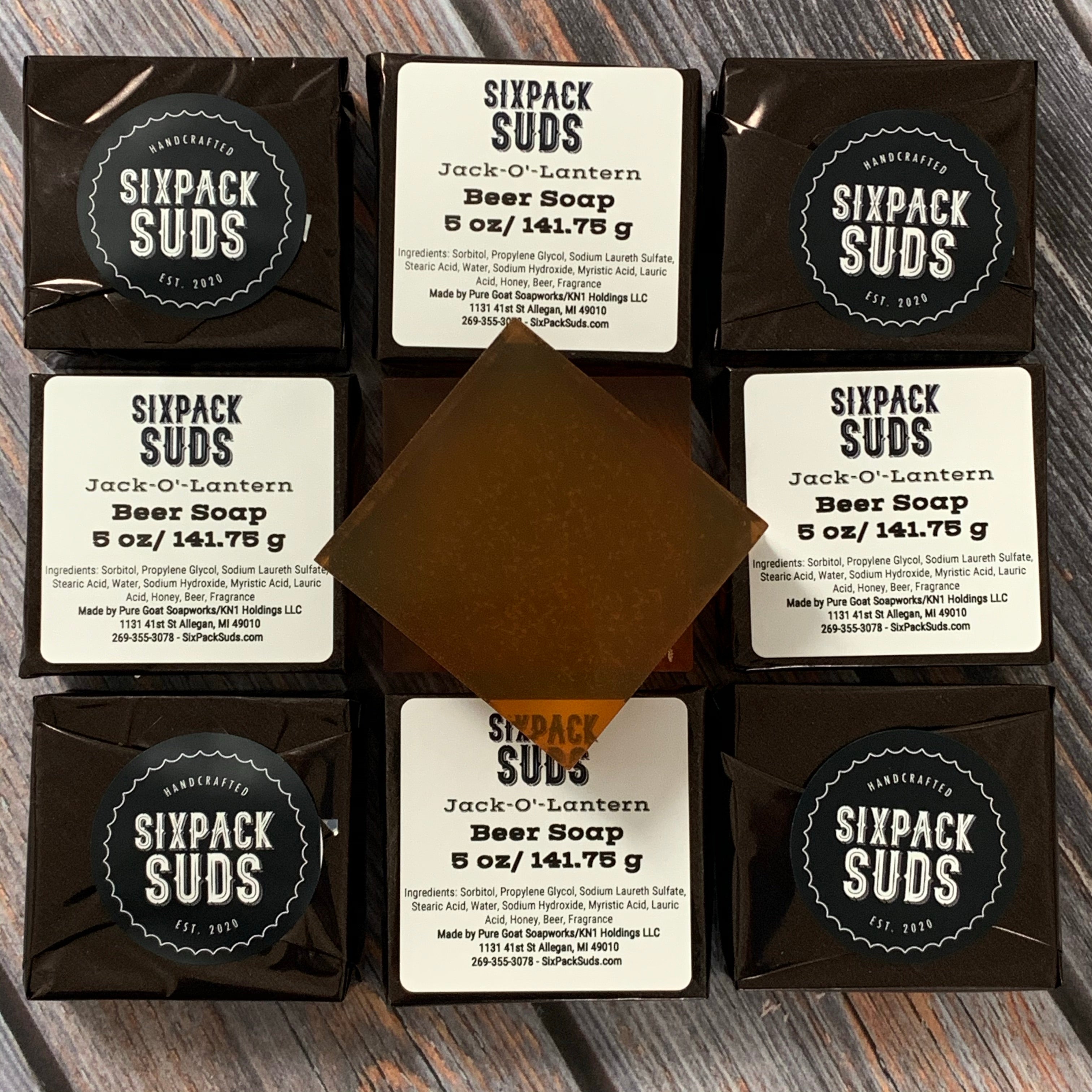 SIXPACK SUDS Jack-O'-Lantern Beer Soap